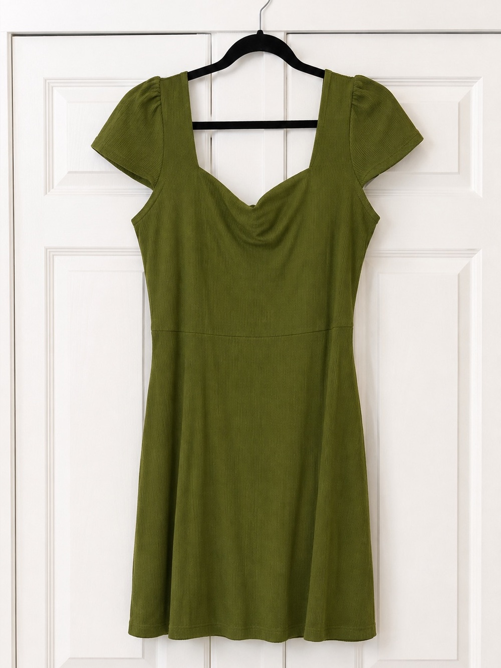 Wild Fable Green Ribbed Sweetheart Mini Dress